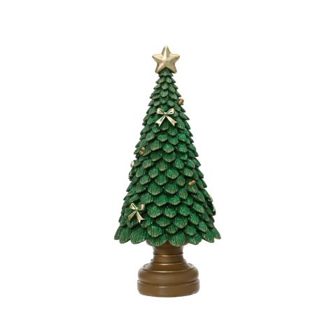 ALBERO VERDE GLITTER STELLA ORO H.23